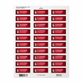 Schattigee Kerstman Kat Rood Retouradres Etiket (Full Sheet)