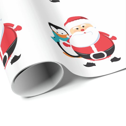 Schattigee kerstman kerst aangepaste vakantie cade cadeaupapier (Rol Hoek)