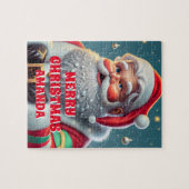 Schattigee Kerstman Kerst Gepersonaliseerde Kinder Legpuzzel (Horizontaal)