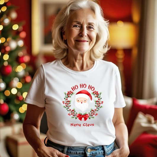 Schattigee kerstman kerstnaam oma mama Tri-Blend shirt
