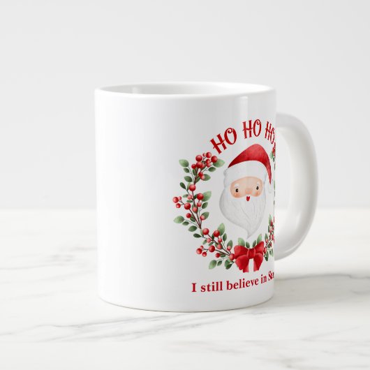 Schattigee Kerstman Kersttekst Naam Koffie Mok (Voorkant rechts)
