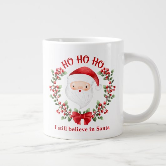 Schattigee Kerstman Kersttekst Naam Koffie Mok (Rechts)