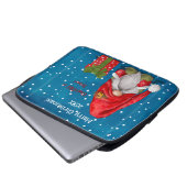 Schattigee Kerstman Laptop Sleeve (Voorkant onderkant)