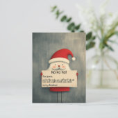 Schattigee Kerstman met een  banner Feestdagenkaart (Staand voorkant)