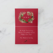 Schattigee kerstman met familienamen kaart (Binnen)