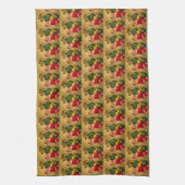 Schattigee Kerstman op Kerstboom Keuken Handdoek (Verticaal)