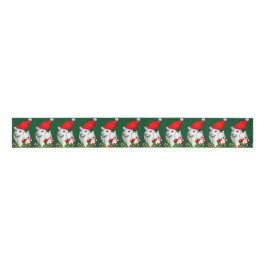 Schattigee kerstman poedel kerst grosgrain lint