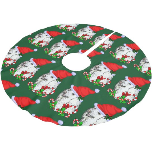 Schattigee kerstman poedel kerst kerstboom rok (Gekanteld)