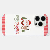 Schattigee Kerstman & Rendier Case-Mate iPhone Case (Achterkant (horizontaal))