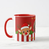 Schattigee Kerstman Rendier & Holly Familiefoto Mok (Links)