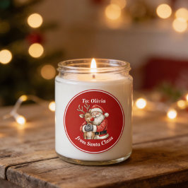 Schattigee Kerstman & Rendier Hug Custom Red Chris Ronde Sticker