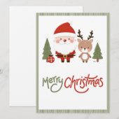 Schattigee Kerstman & Rendier Kaart (Voorkant / Achterkant)