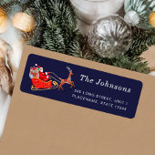 Schattigee Kerstman & Rendier Kerstmis Etiket