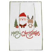 Schattigee Kerstman & Rendier Medium Cadeauzakje (Achterkant)