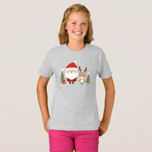 Schattigee Kerstman & Rendier T-shirt