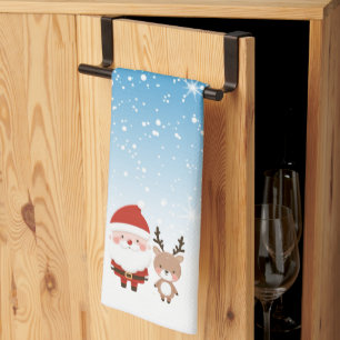 Schattigee Kerstman & Rendier Theedoek