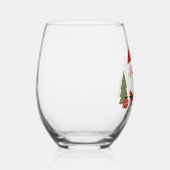 Schattigee Kerstman & Rendier Wijnglas Zonder Voet (Links)