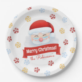Schattigee Kerstman Rode Naam Kerstvakantie Papieren Bordje