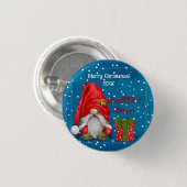  Schattigee Kerstman Ronde Button 3,2 Cm (Voorkant /achterkant)