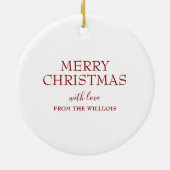 Schattigee Kerstman Sinterklaas Gepersonaliseerd Keramisch Ornament (Achterkant)