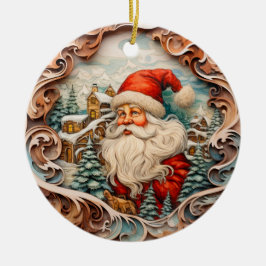 Schattigee Kerstman Sinterklaas Gepersonaliseerd Keramisch Ornament
