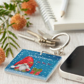 Schattigee Kerstman Sleutelhanger (Voorkant Rechts)