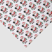 Schattigee Kerstman speelt pickleball Tissuepapier (Detail)