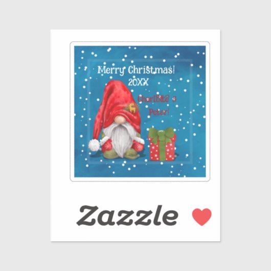 Schattigee Kerstman Sticker (Vel)