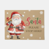 Schattigee kerstman, stop hier alsjeblieft met ker deurmat (Voorkant)