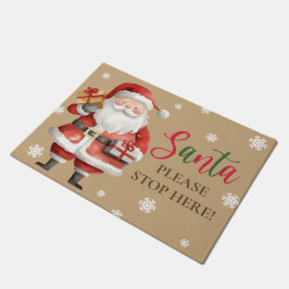 Schattigee kerstman, stop hier alsjeblieft met ker deurmat