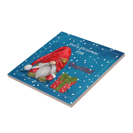  Schattigee Kerstman Tegeltje (Zijkant)