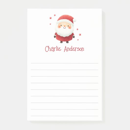 Schattigee Kerstman toevoegen naam gevoerd Kerstmi Post-it® Notes (Voorkant)