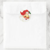 Schattigee  kerstman / vader kerstlabels ronde sticker (Tas)