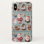 Schattigee Kerstman & Vakantie Huisdieren Feest Case-Mate iPhone Case (Achterkant)