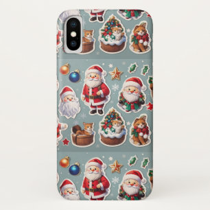 Schattigee Kerstman & Vakantie Huisdieren Feest Case-Mate iPhone Case
