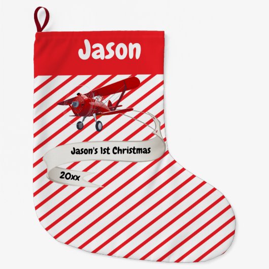 Schattigee Kerstman & Vliegtuig, Eerste Kerstdag,  Grote Kerstsok (Voorkant)