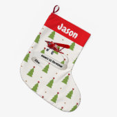 Schattigee Kerstman & Vliegtuig, Eerste Kerstdag, Grote Kerstsok (Voorkant (Hangend))