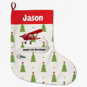 Schattigee Kerstman & Vliegtuig, Eerste Kerstdag, Grote Kerstsok (Voorkant)