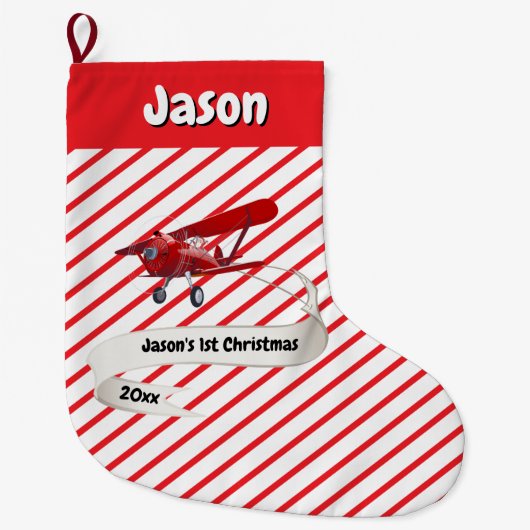 Schattigee Kerstman & Vliegtuig, Eerste Kerstdag,  Grote Kerstsok (Voorkant)