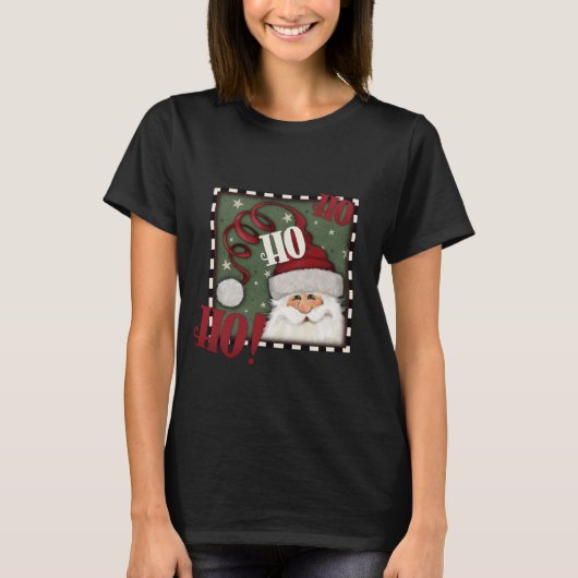Schattigee Kerstman Vrolijke Ho Ho Vrolijke Kerstv T-shirt (Voorkant)