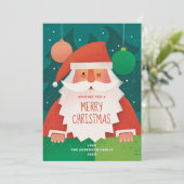 Schattigee kerstman | Vrolijke kerstgroet Feestdagenkaart (Staand voorkant)