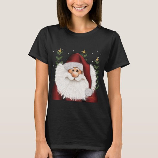 Schattigee Kerstman Vrolijke Kerstvakantie T-shirt (Voorkant)