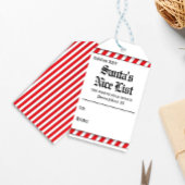 Schattigee Kerstman's Nice List Custom Cadeaulabel
