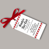 Schattigee Kerstman's Nice List Custom Cadeaulabel