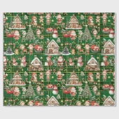 Schattigee Kerstman's Workshop Elfen Kerst Decoupa Cadeaupapier (Vlak)