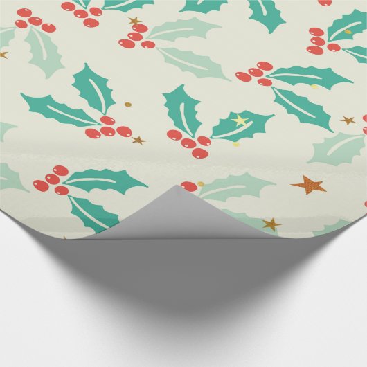 Schattigee kerstmaretak cadeaupapier (Hoek)