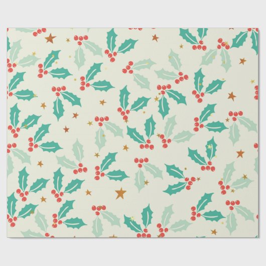 Schattigee kerstmaretak cadeaupapier (Vlak)