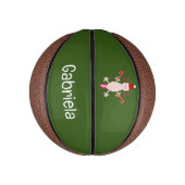 Schattigee Kerstmis Axolotl aangepaste naam Basketbal (Verticaal)