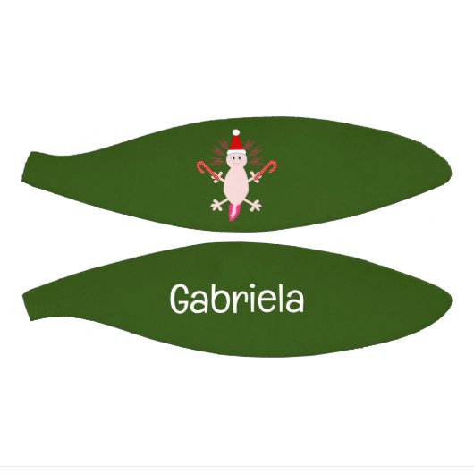 Schattigee Kerstmis Axolotl aangepaste naam Basketbal (Panelen)