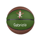 Schattigee Kerstmis Axolotl aangepaste naam Basketbal (Voorkant)
